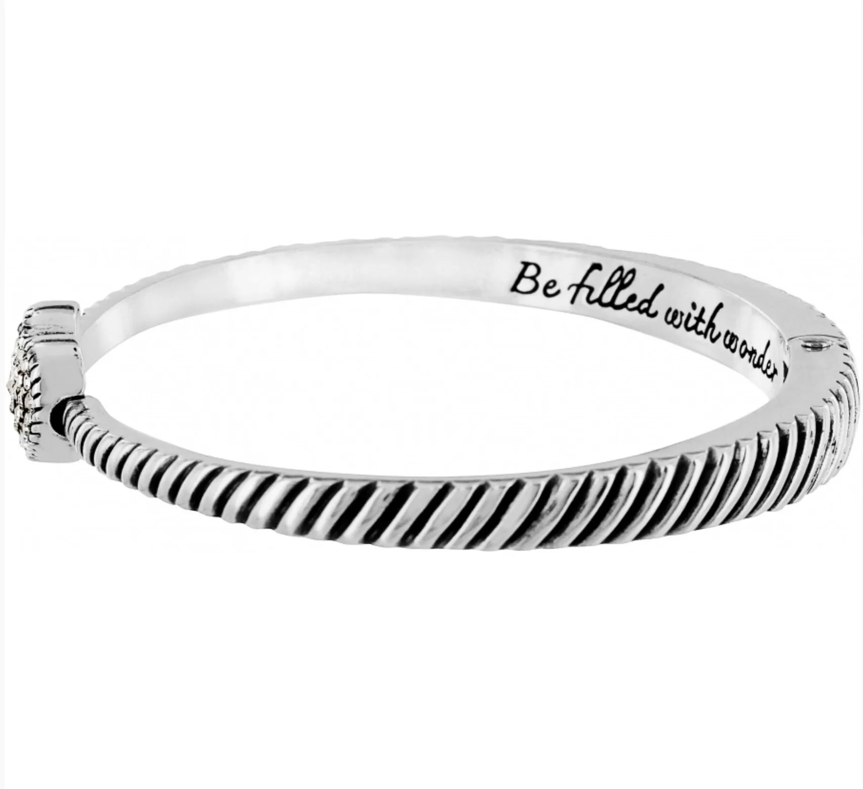 Celestial Heart Hinged Bangle
