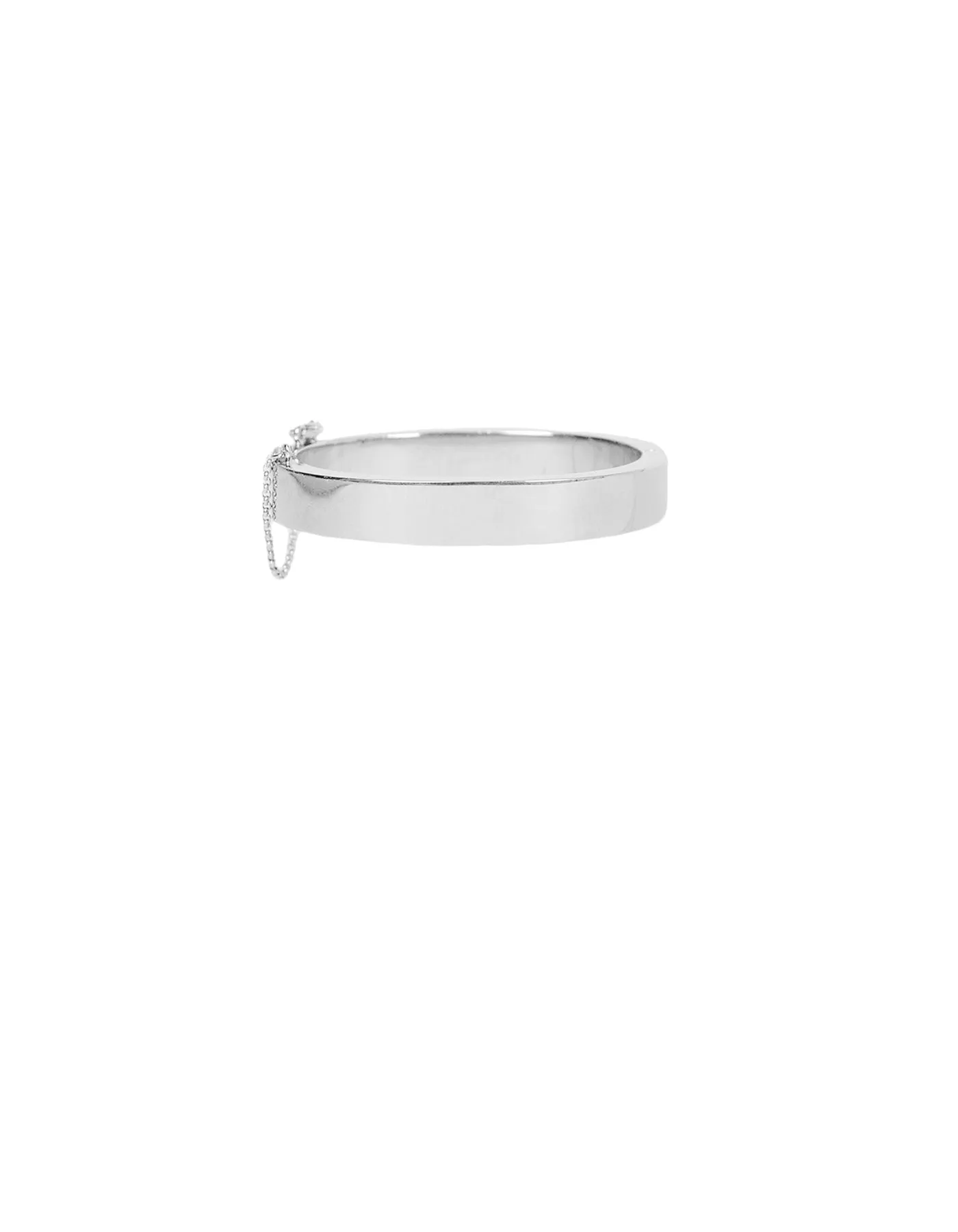 Celine Silvertone Narrow Manchette Cuff Bracelet