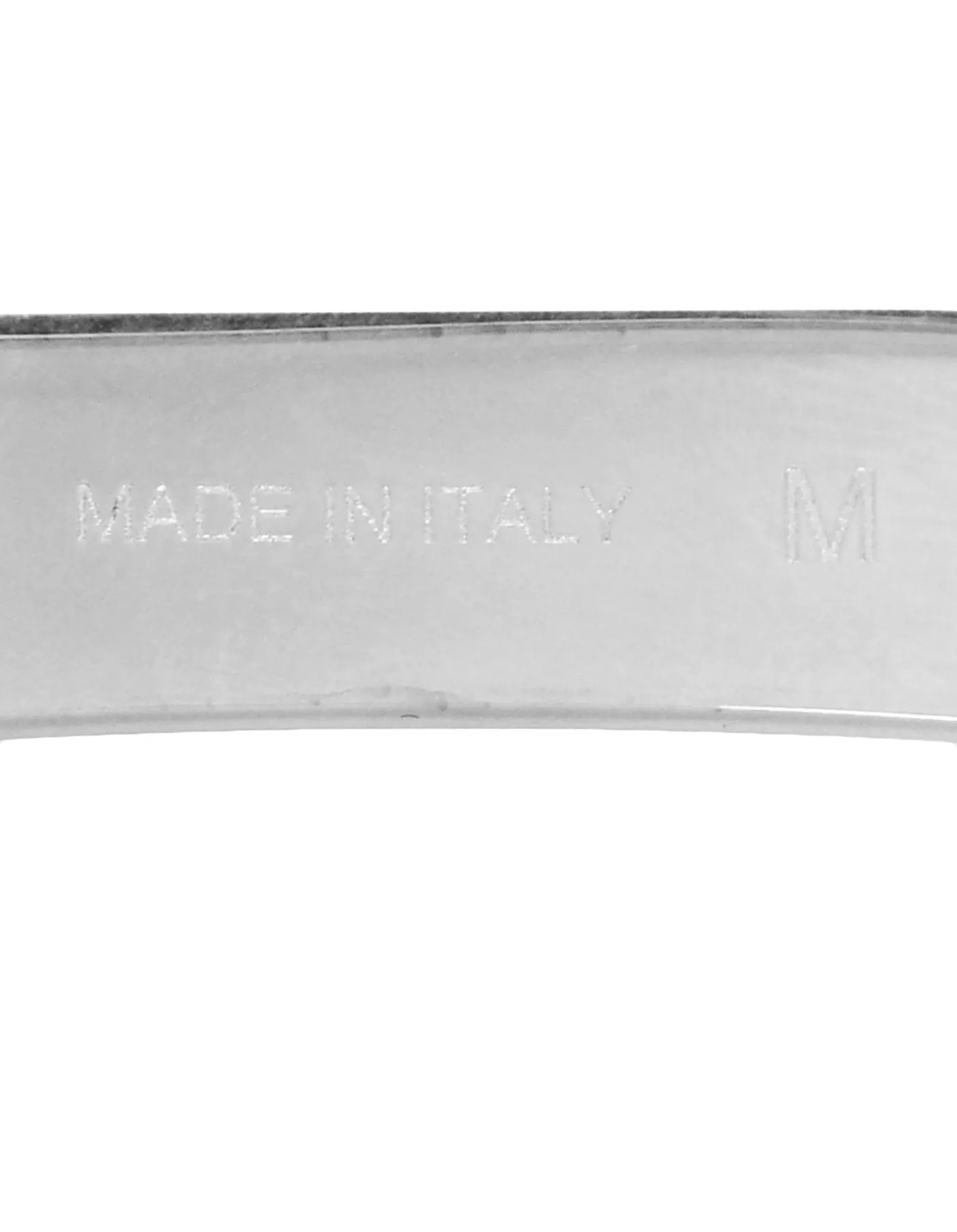 Celine Silvertone Narrow Manchette Cuff Bracelet