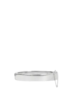 Celine Silvertone Narrow Manchette Cuff Bracelet
