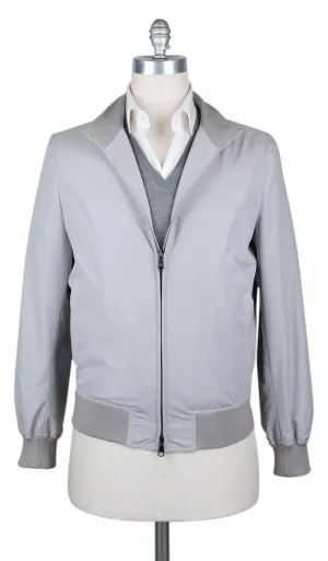 Cesare Attolini Light Gray Windbreaker