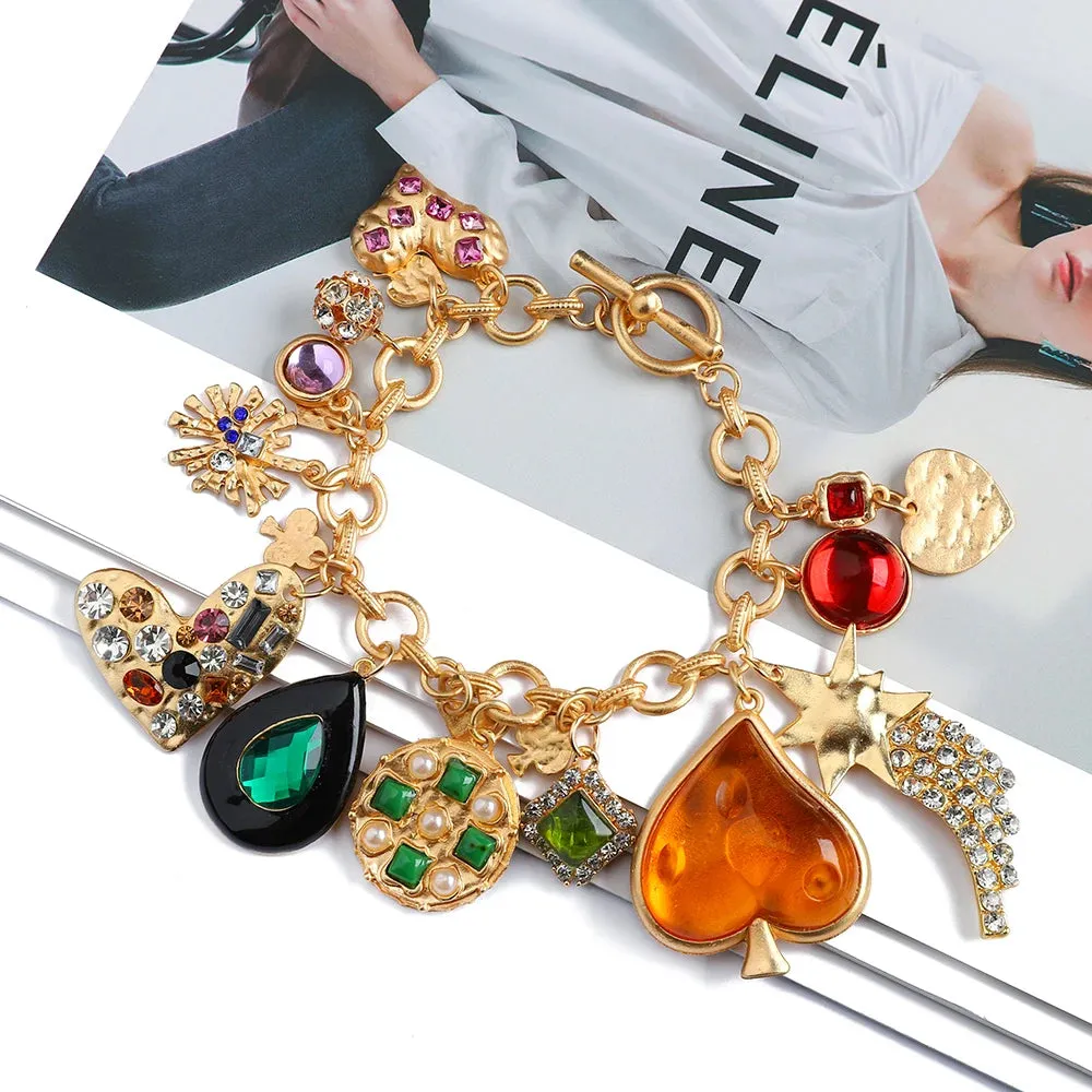 Charm Matching Friendship Bracelets – Luxury Crystal Heart Jewelry for Women & Girls (Boho Valentine’s Gift)