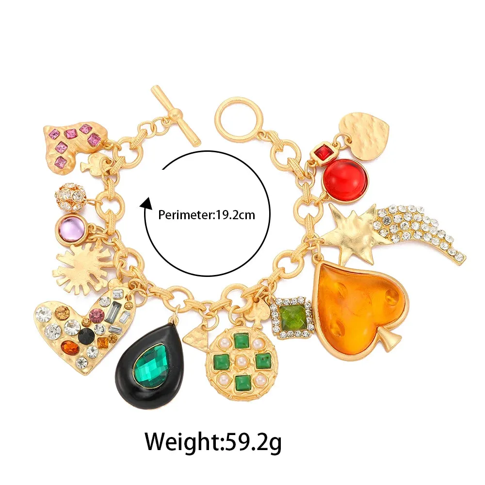 Charm Matching Friendship Bracelets – Luxury Crystal Heart Jewelry for Women & Girls (Boho Valentine’s Gift)