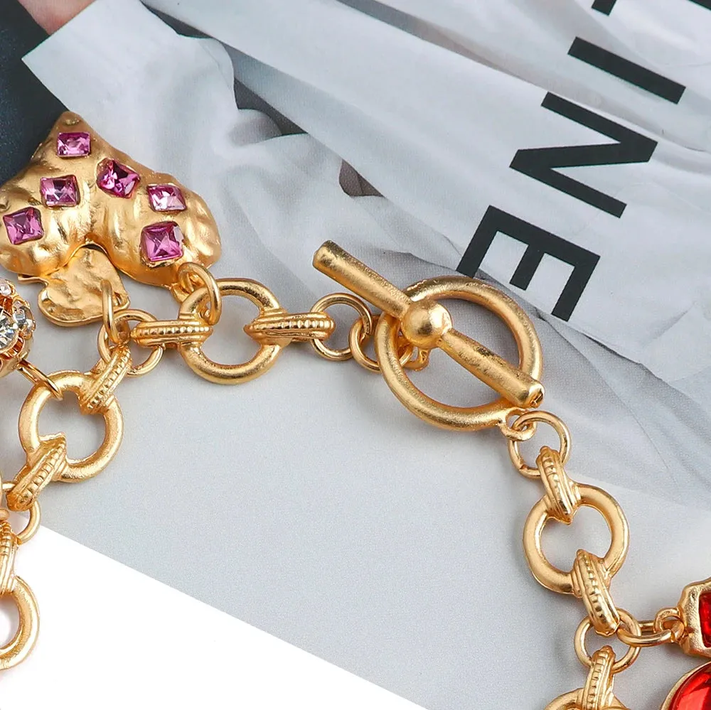 Charm Matching Friendship Bracelets – Luxury Crystal Heart Jewelry for Women & Girls (Boho Valentine’s Gift)