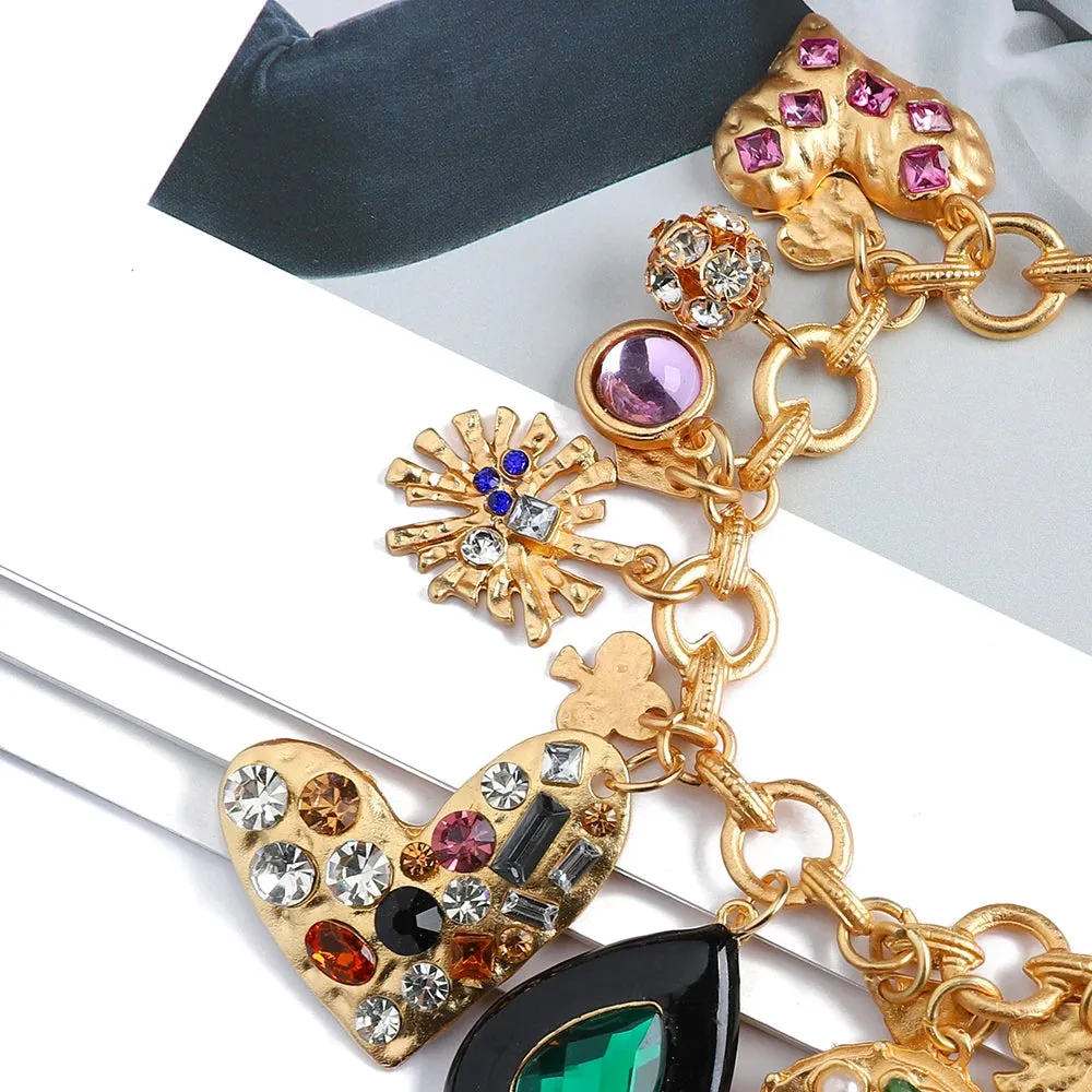 Charm Matching Friendship Bracelets – Luxury Crystal Heart Jewelry for Women & Girls (Boho Valentine’s Gift)