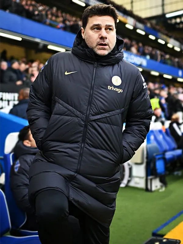 Chelsea F.C Black Puffer Coat