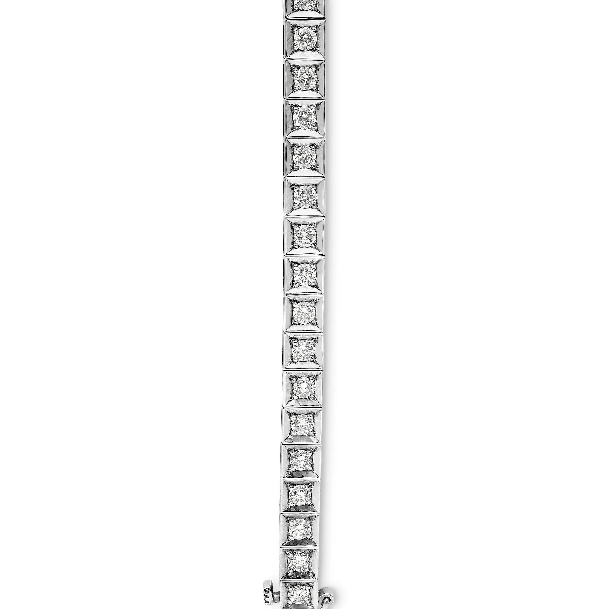 Chocolate Squared Tennis Bracelet - 2.6 Carat