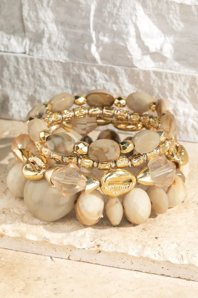 Chunky Bauble Bead bracelet with charm accents *