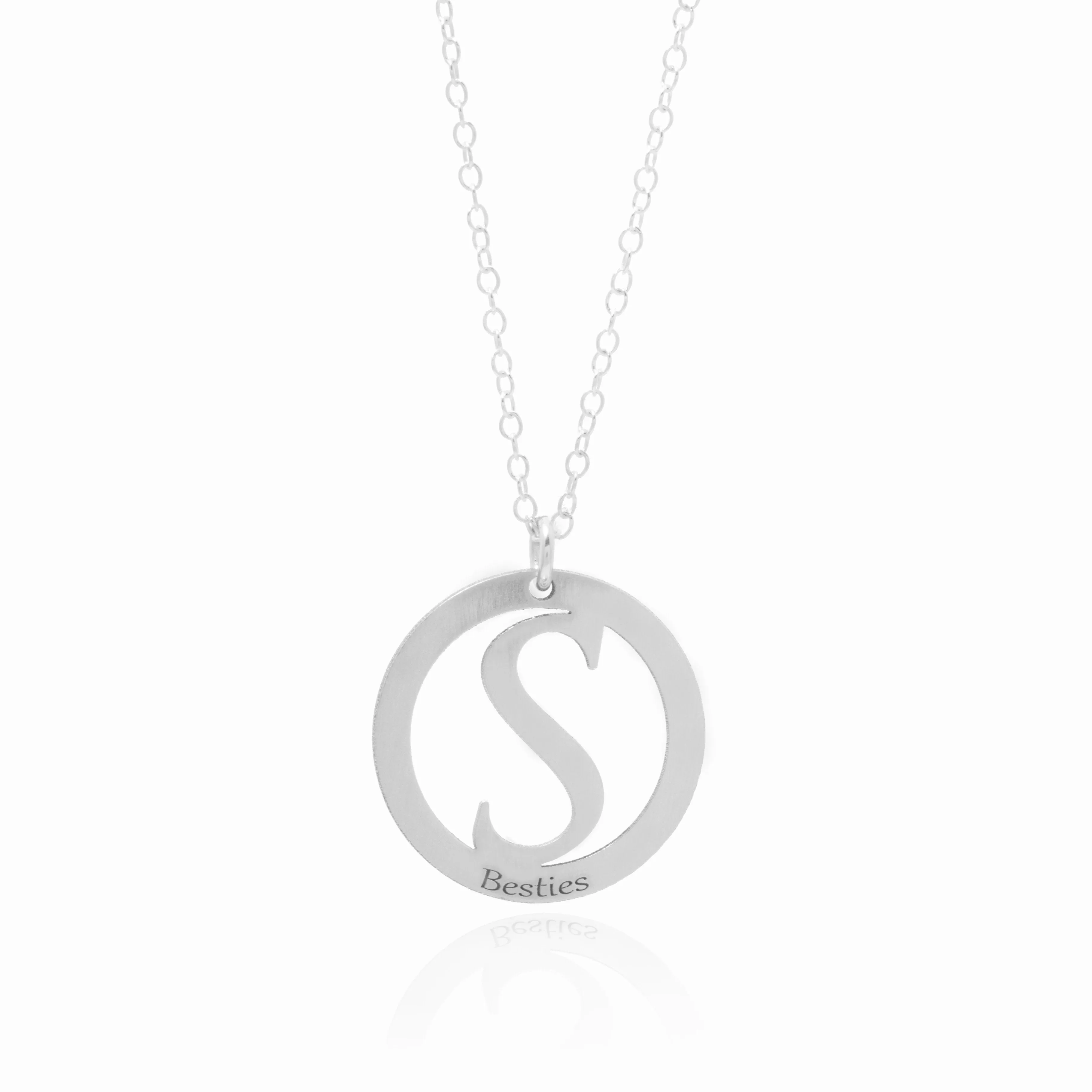 Circle Initial Necklace