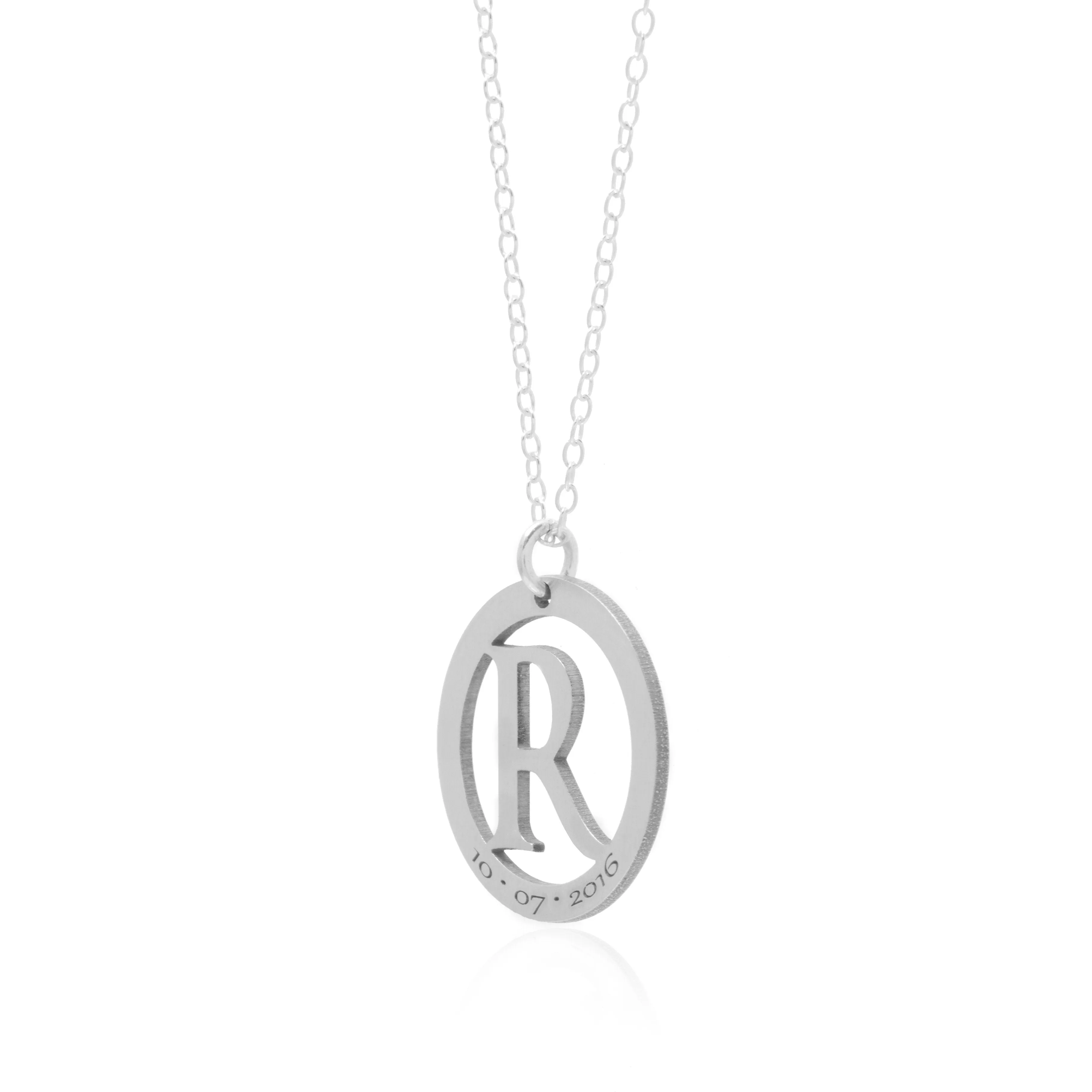 Circle Initial Necklace