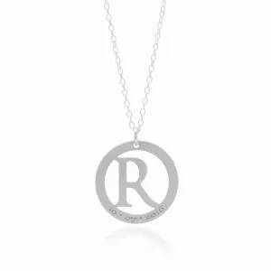 Circle Initial Necklace
