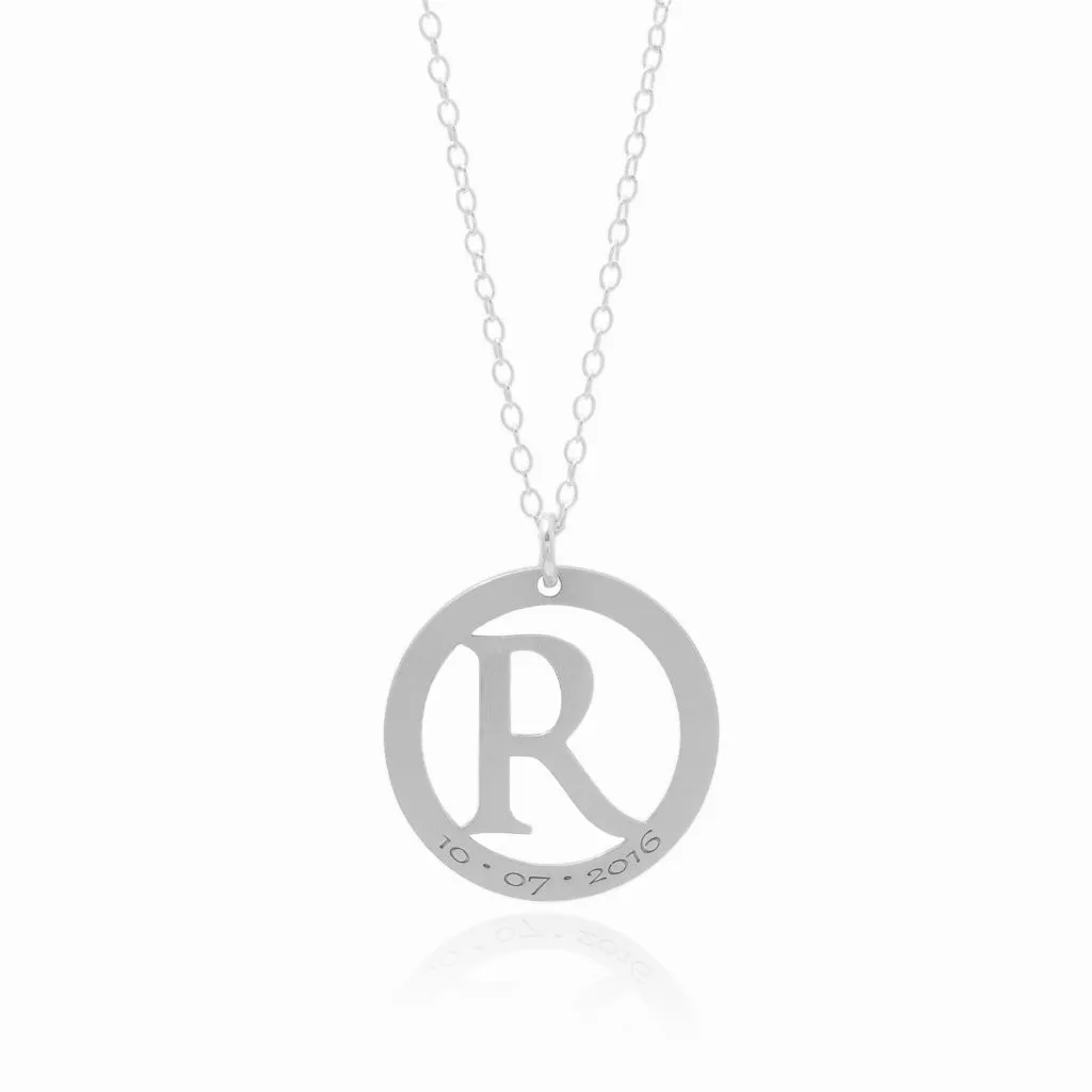 Circle Initial Necklace