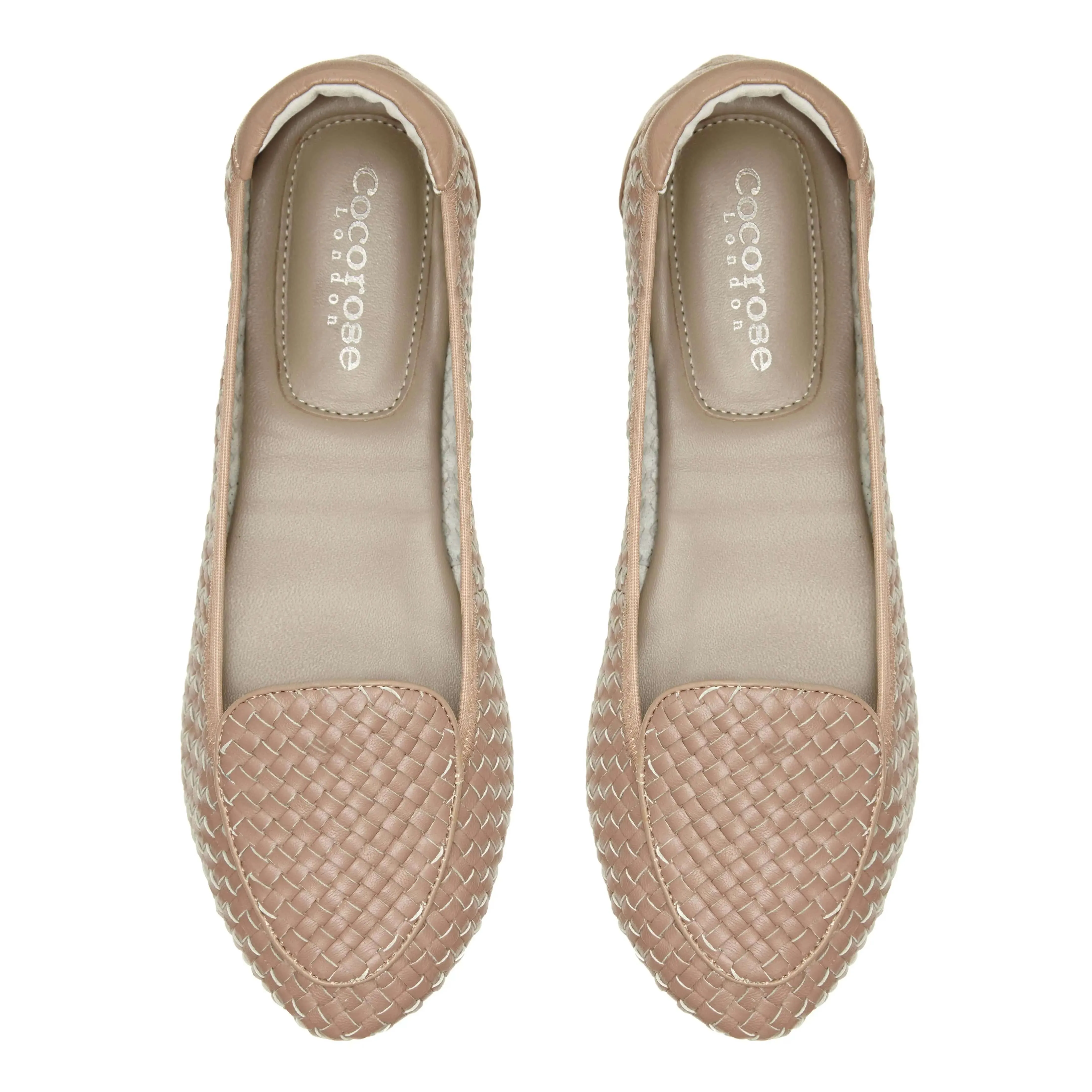 Clapham - Dusky Pink Woven Leather Loafers