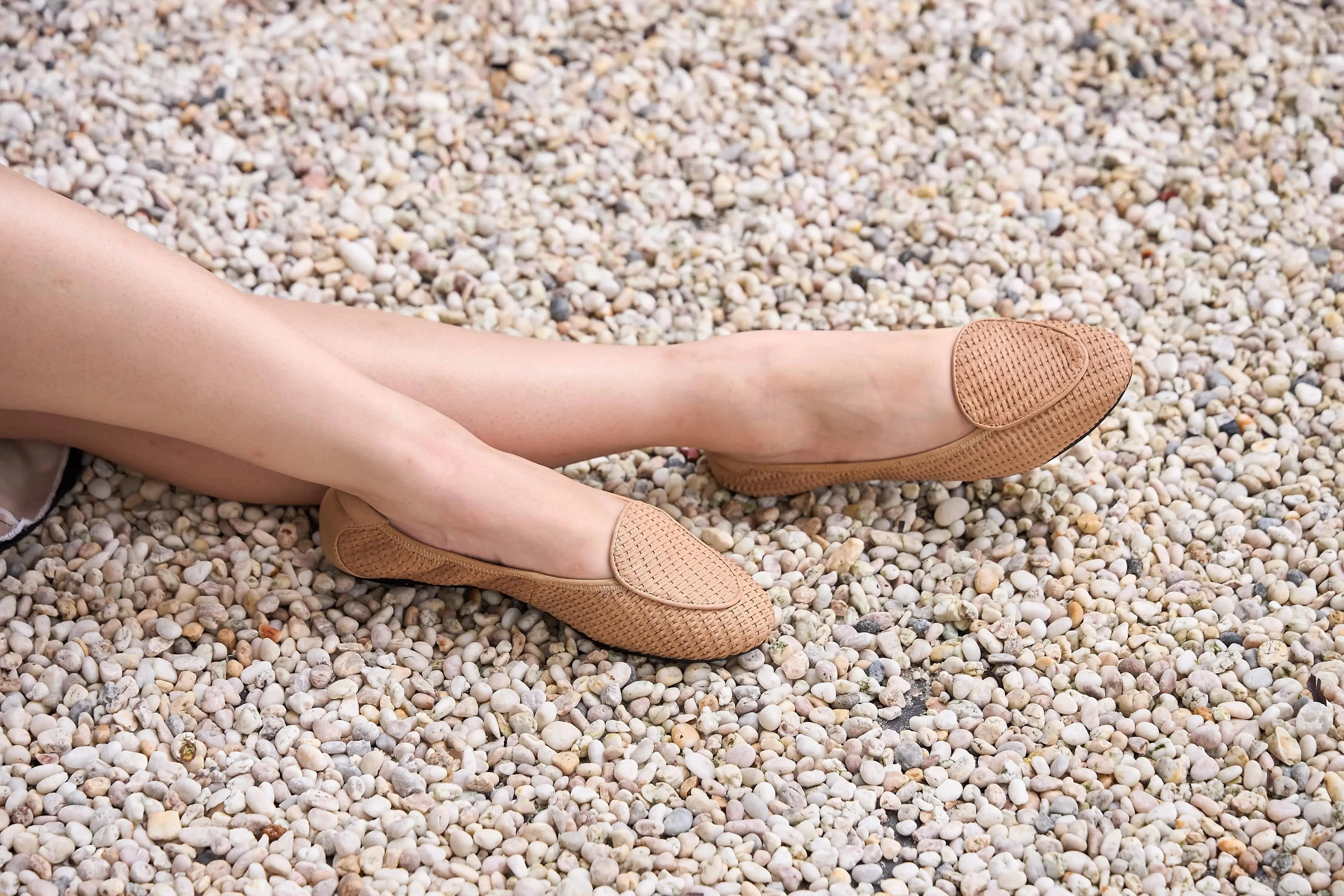 Clapham - Tan Woven Leather Loafers