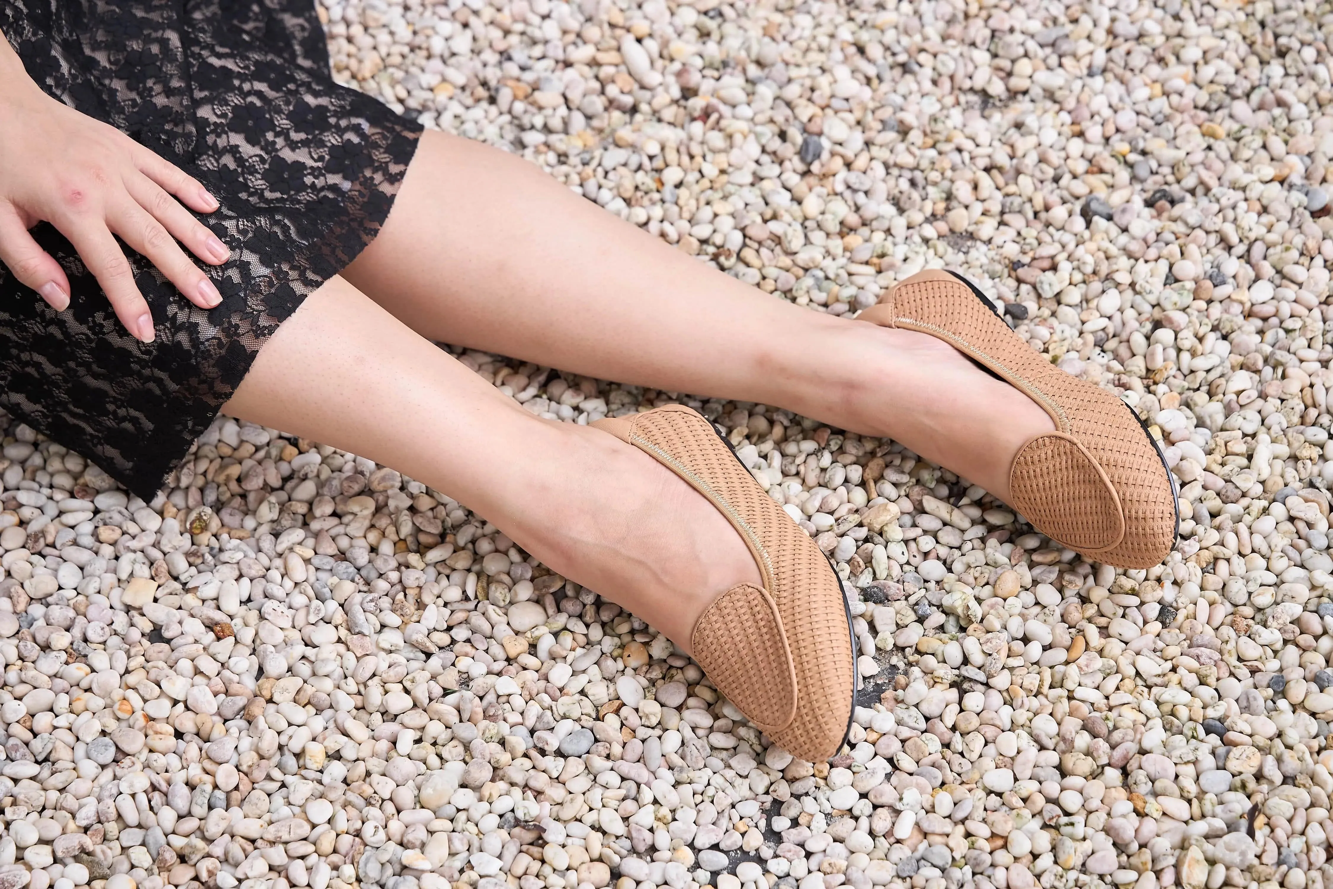 Clapham - Tan Woven Leather Loafers