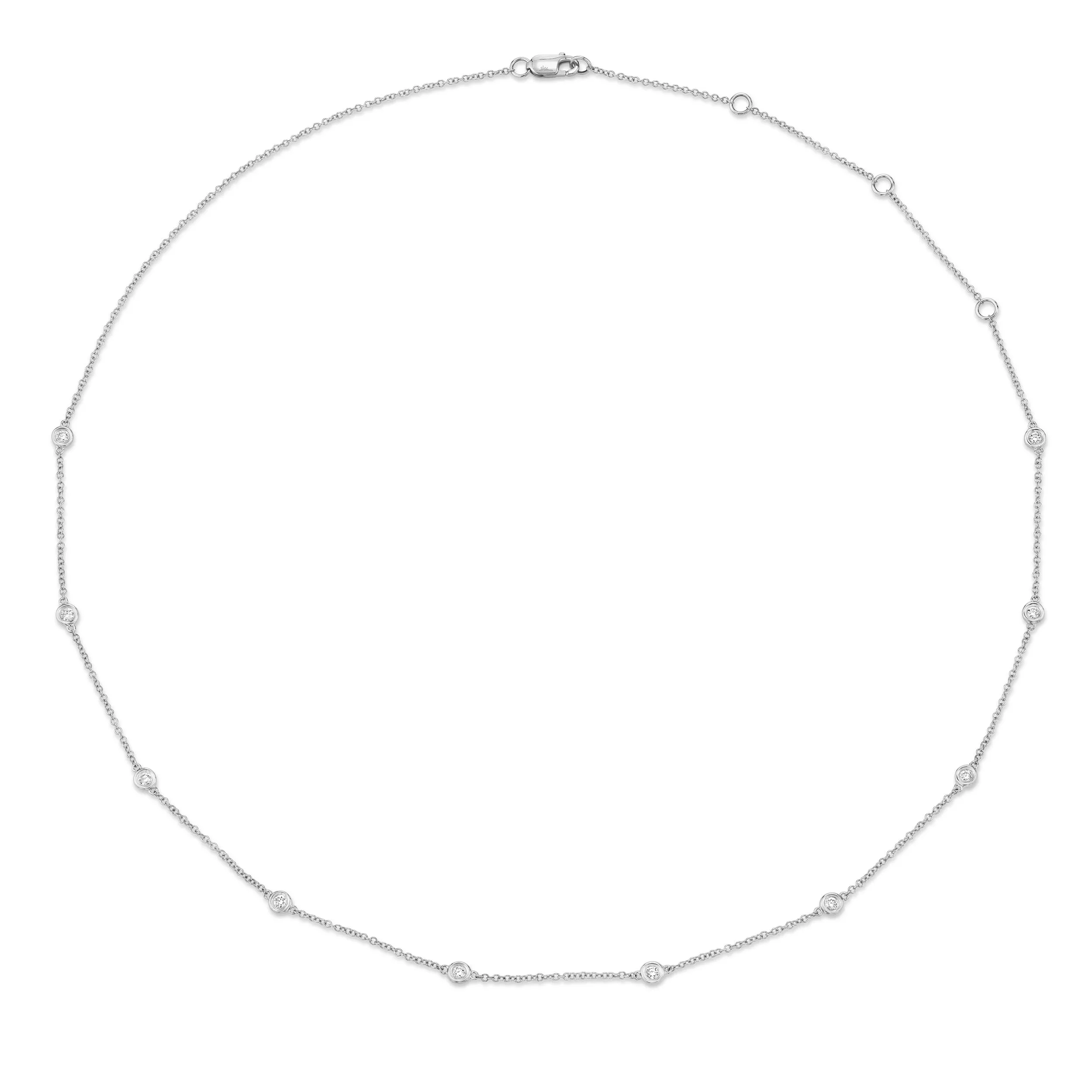 Classic Diamond Station Chain Necklace