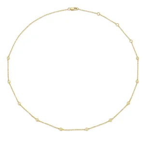 Classic Diamond Station Chain Necklace