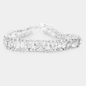 Clear Crystal Rhinestone Tennis Bracelet | 476869
