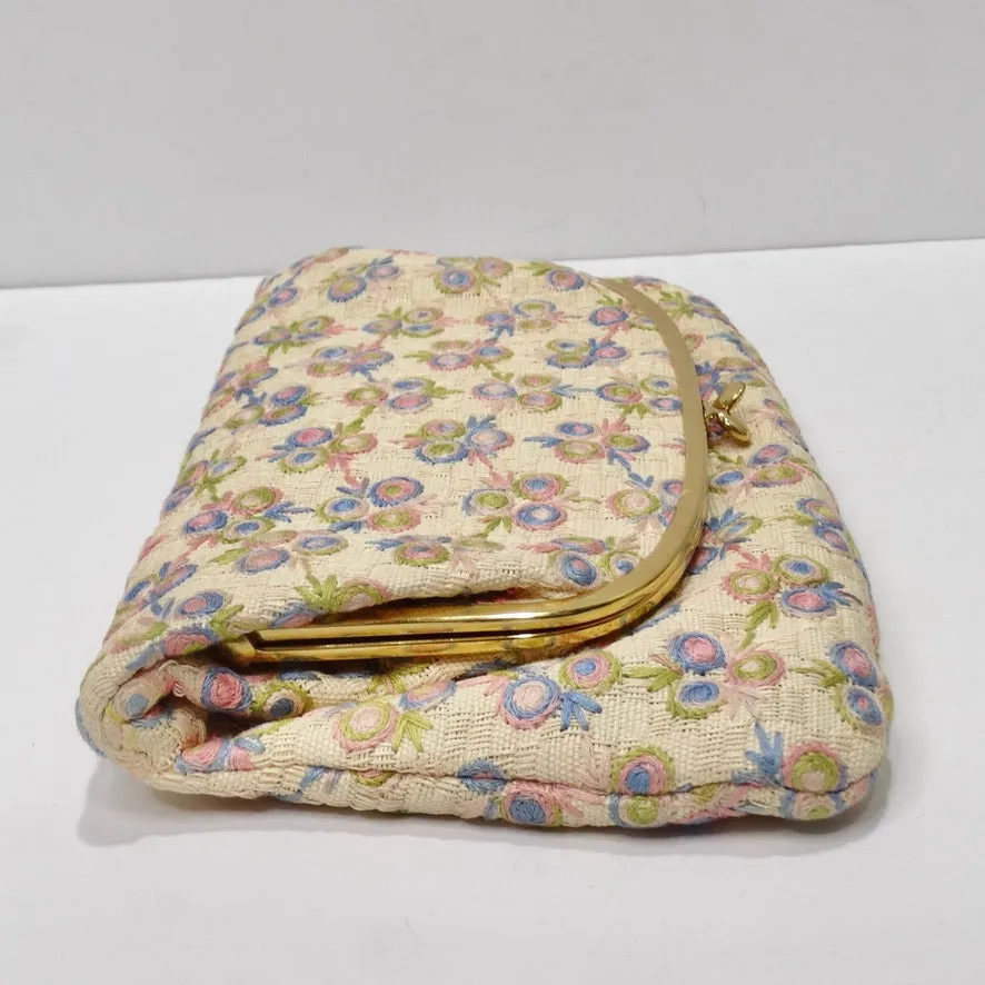 Coblentz 1960s Original Fold Over Embroidered Clutch