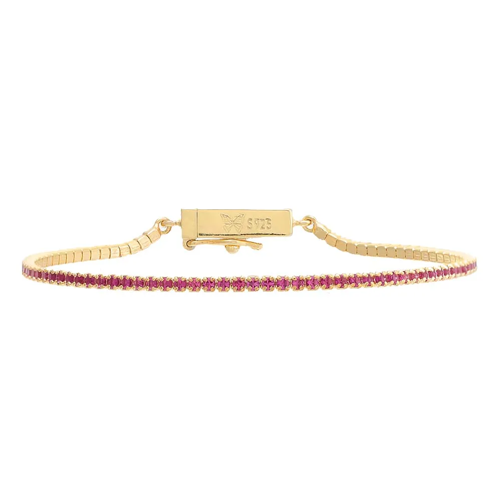 Colored Thin Tennis Bracelet