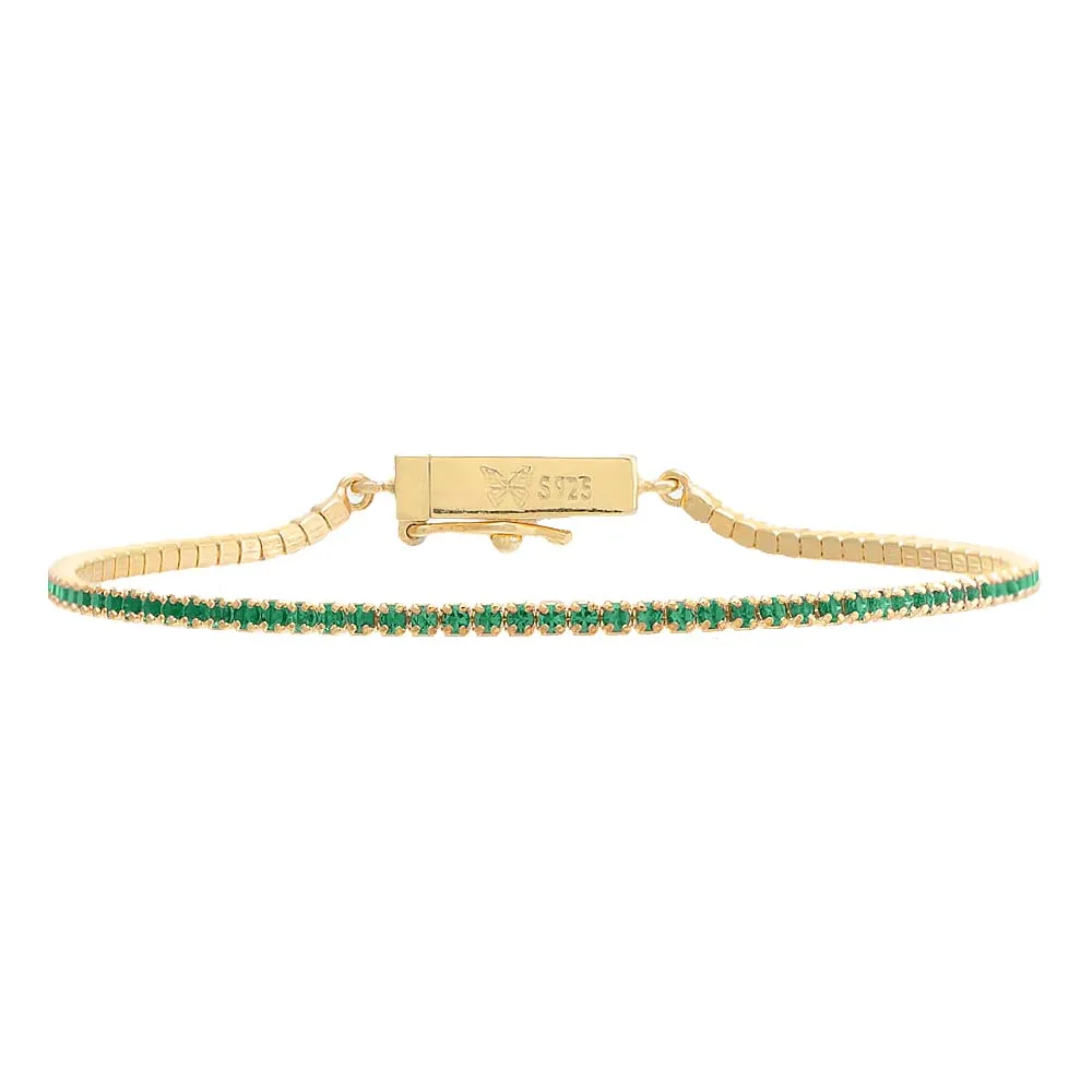 Colored Thin Tennis Bracelet