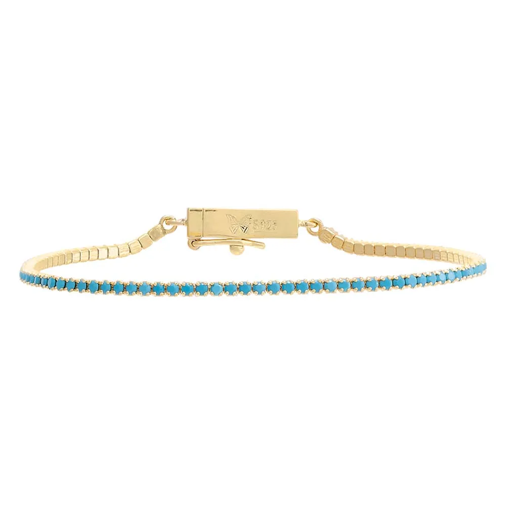 Colored Thin Tennis Bracelet