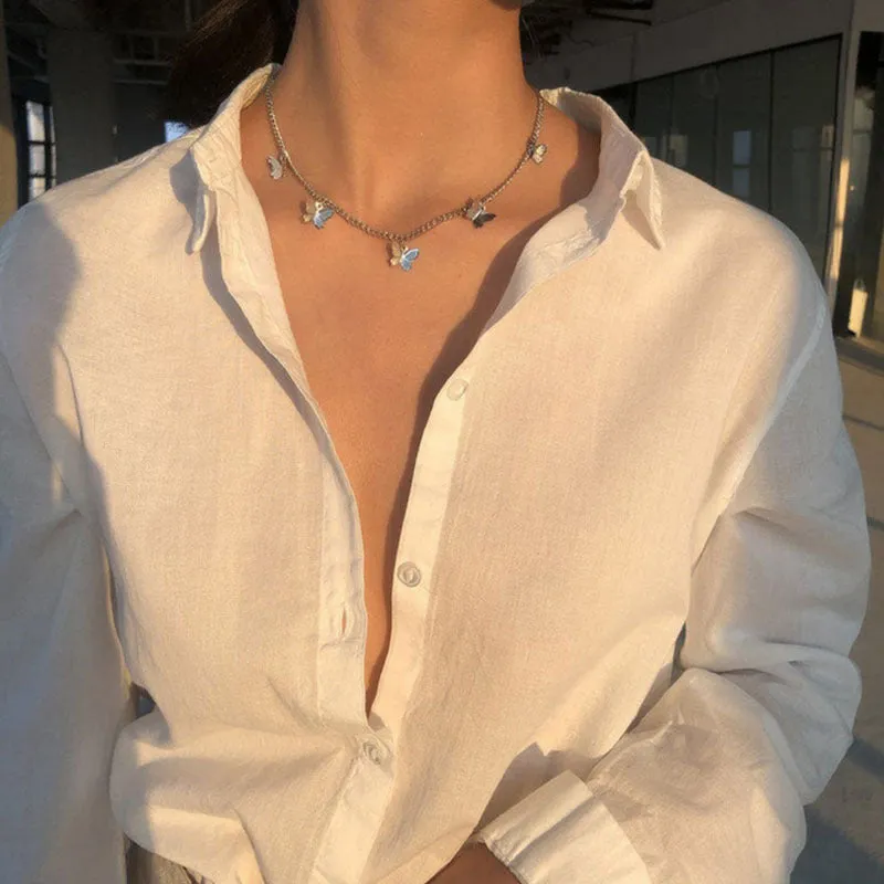 Combo of 2 Gold Plated Heart Butterfly Necklace