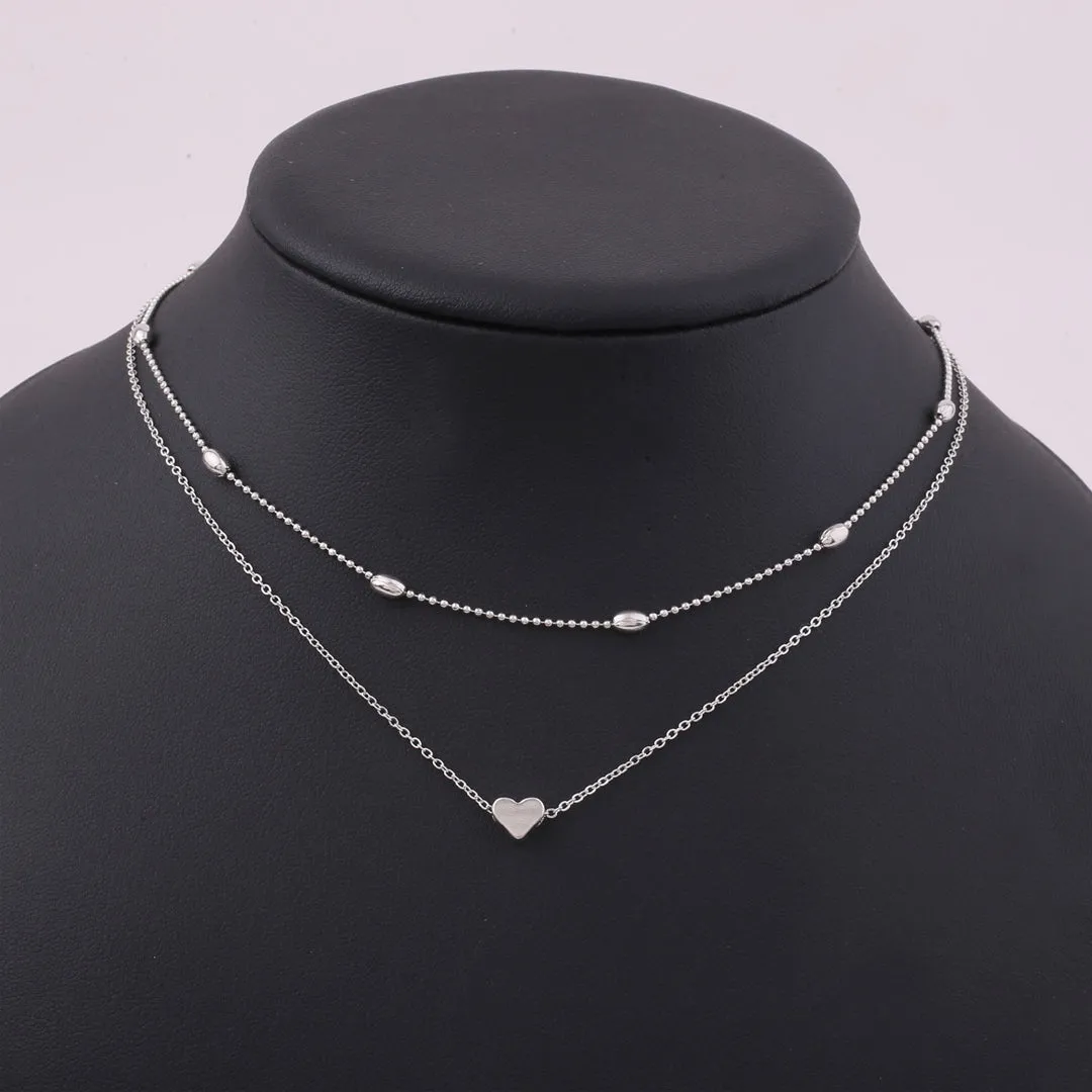 Combo of 2 Gold Plated Heart Butterfly Necklace
