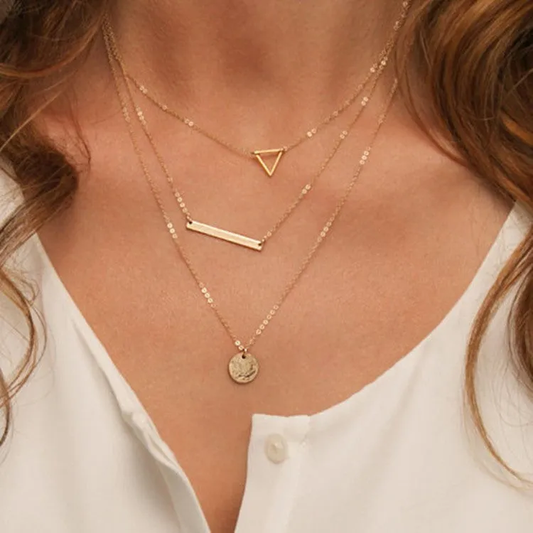 Combo of 2 Gold Plated Layered Necklaces