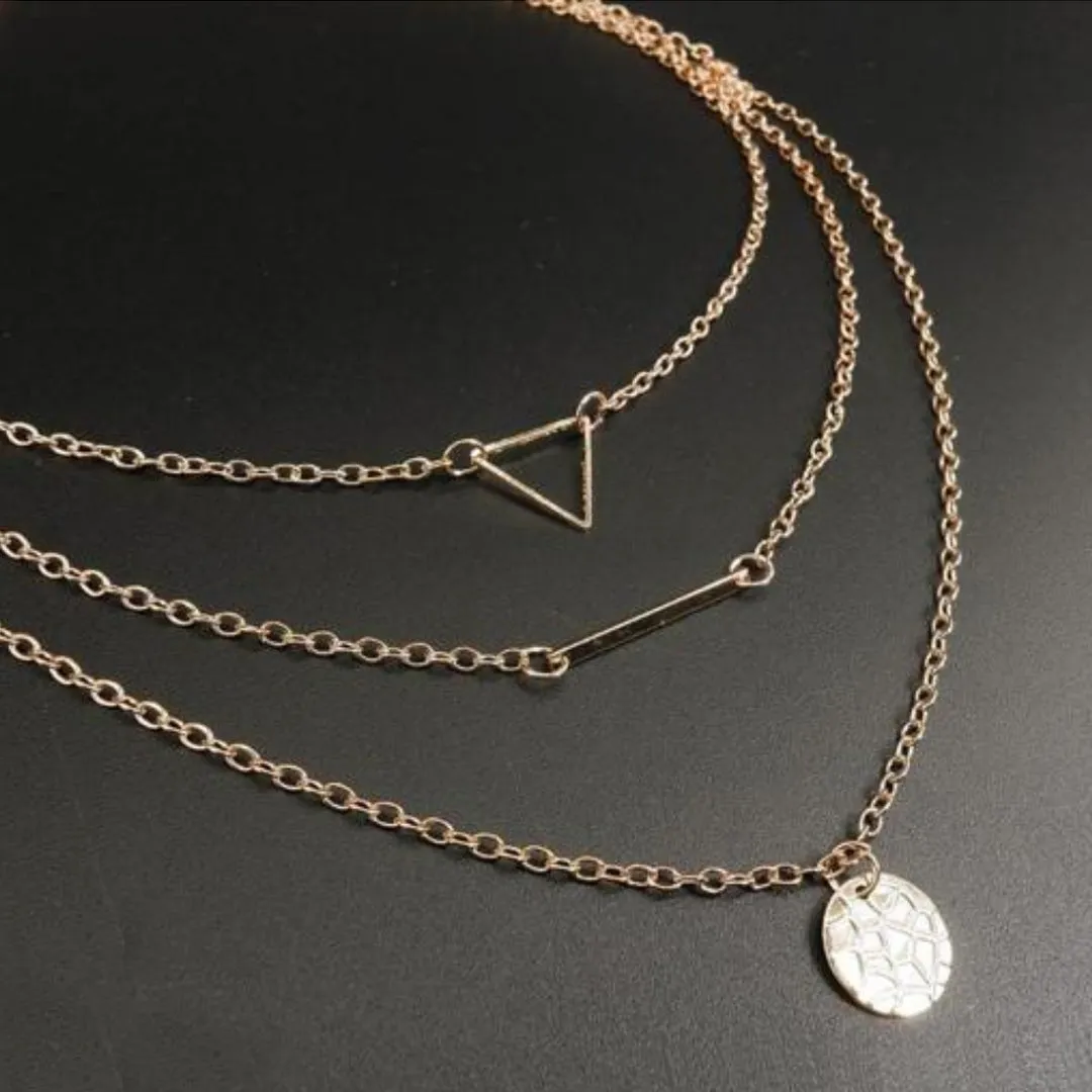 Combo of 2 Gold Plated Layered Pendant