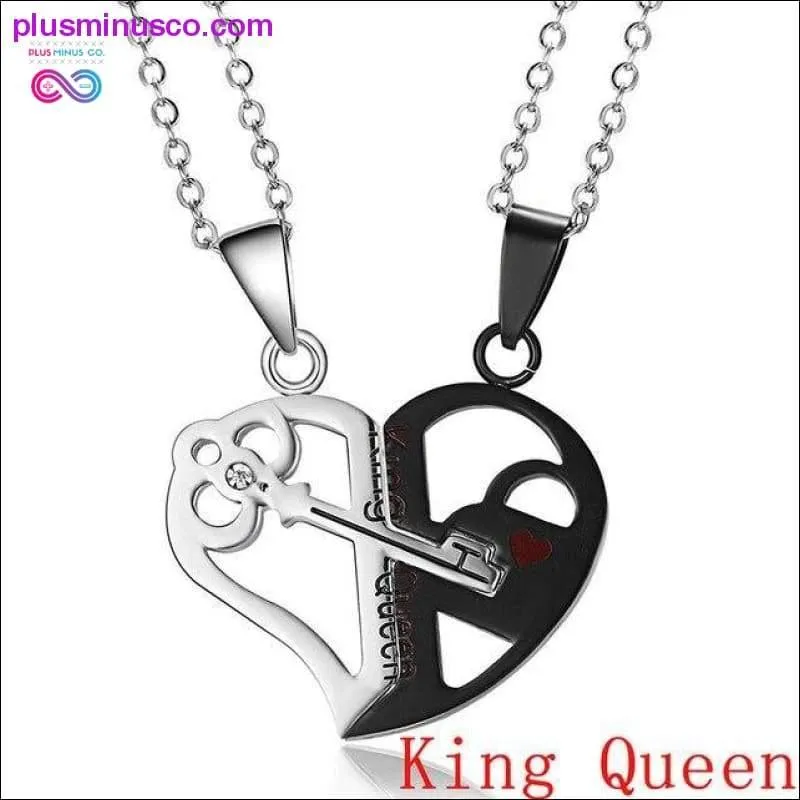 Couple Necklace Heart 2 pcs Key Locket Dad Mom Love you