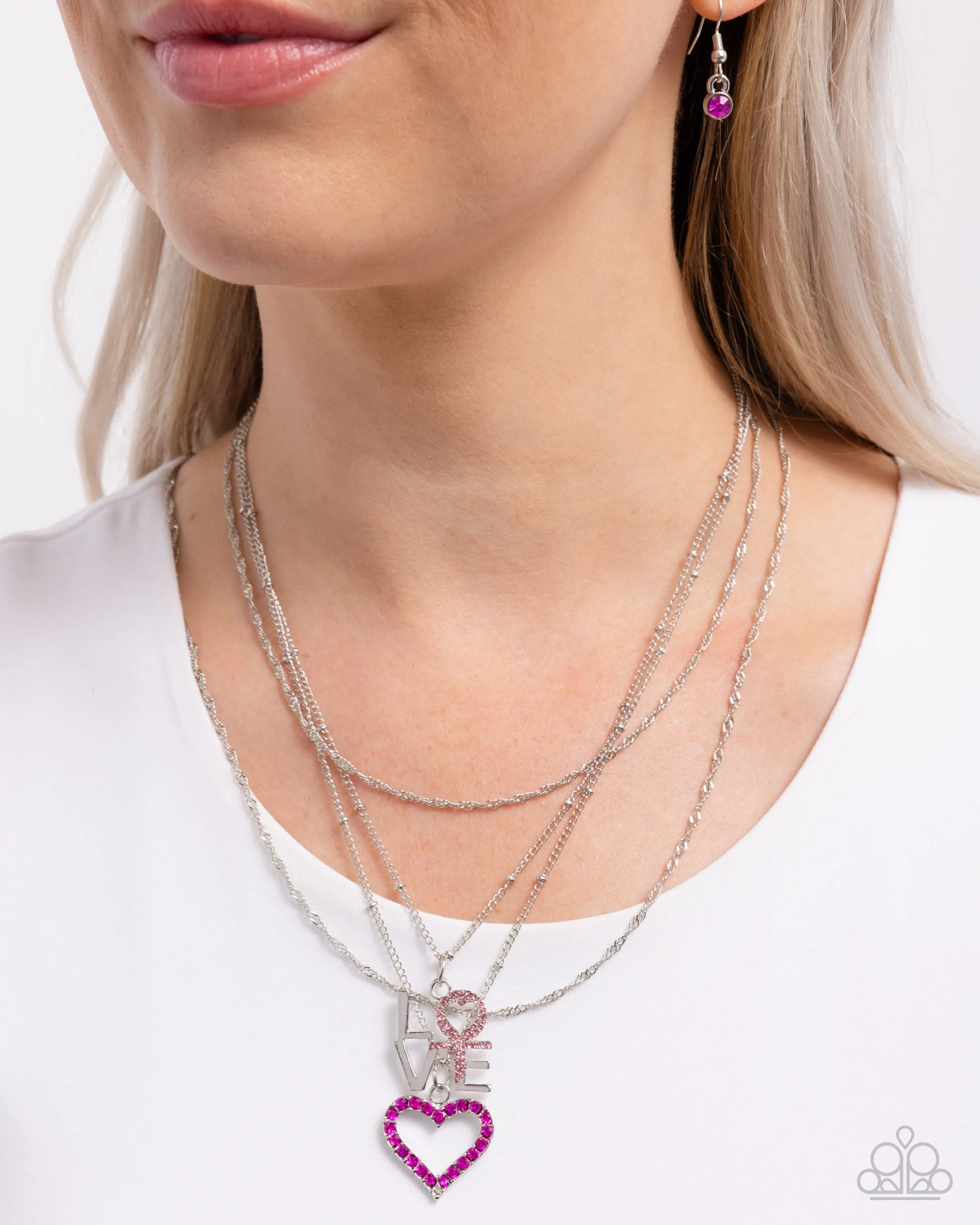 Courting Caliber - Pink (Heart) Necklace