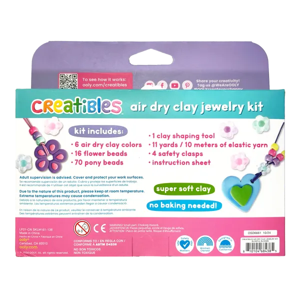 Creatibles Air Dry Clay Jewelry Kit