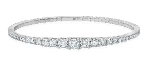 Crislu Flex Single Band Wrap Around Bracelet Finished In Pure Platinum