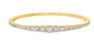 Crislu Graduated Flex Bracelet in 18kt Yellow Gold