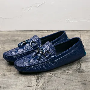 Crocodile Style Casual Oxfords In 4 Colors