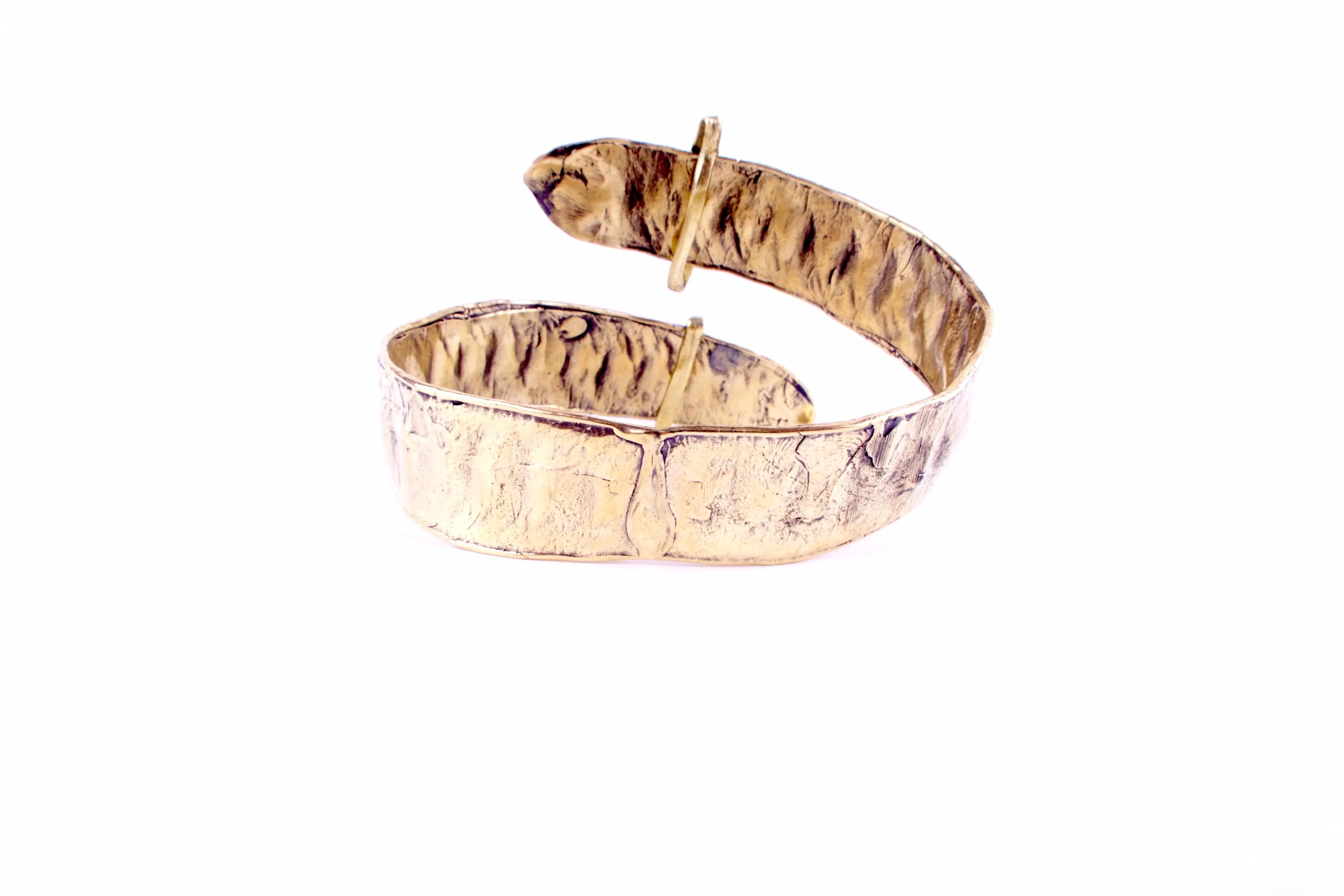 Crystal Cuff in Brass