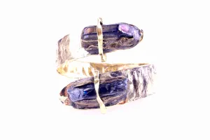 Crystal Cuff in Brass