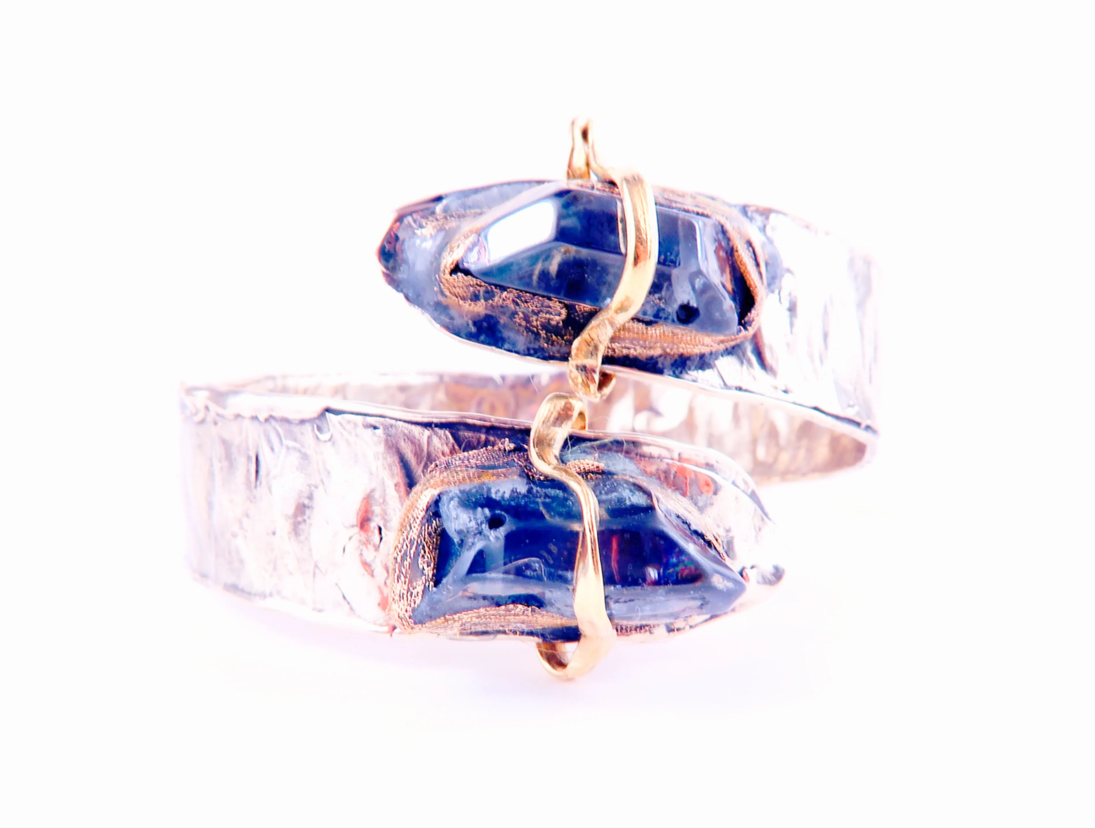 Crystal Cuff in Silver