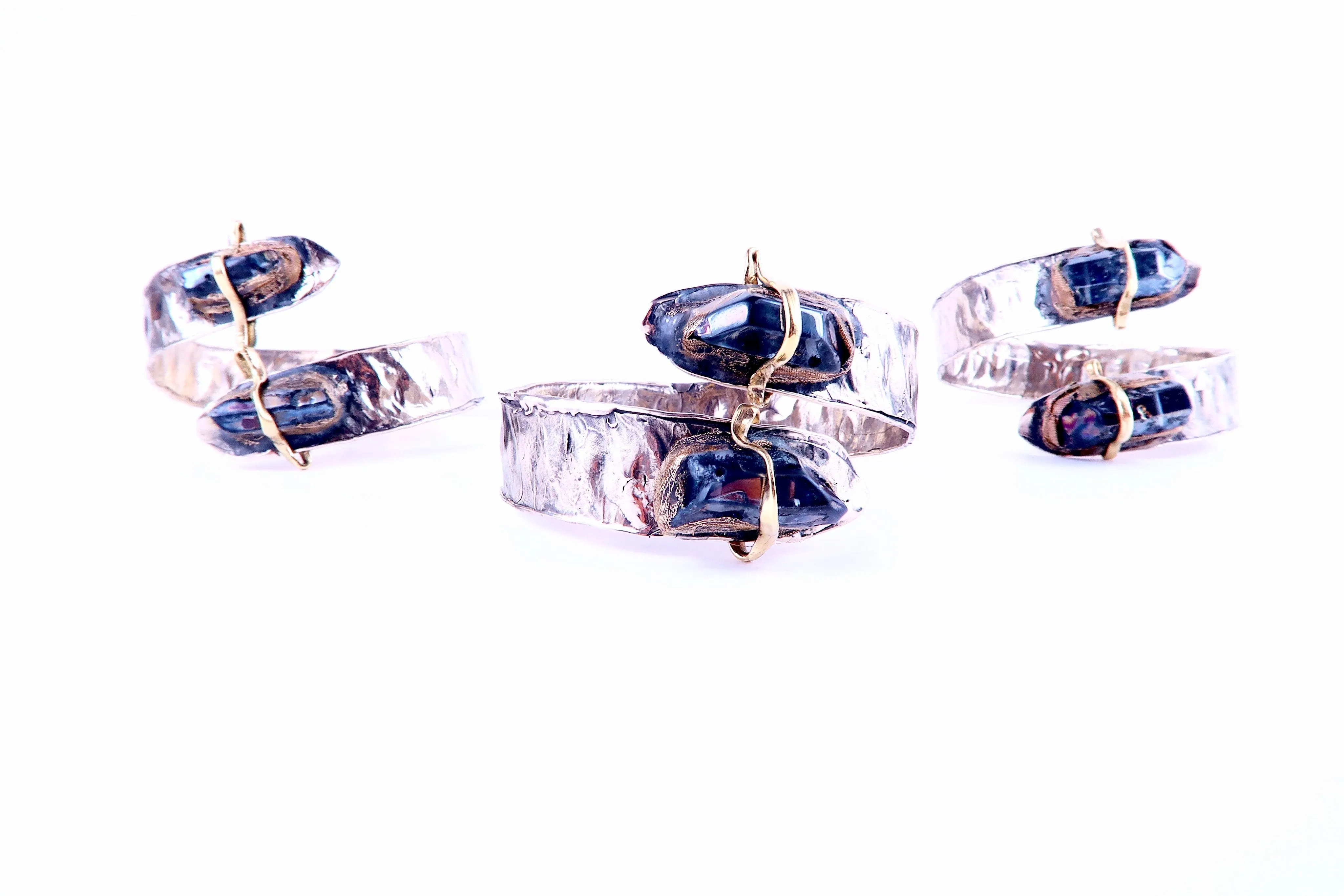 Crystal Cuff in Silver