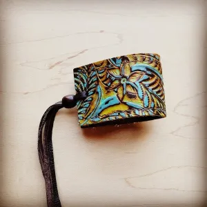 Cuff w/ Adjustable Ties in Dallas Turquoise