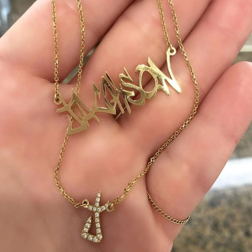 Custom Graffiti Necklace