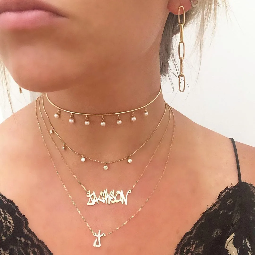 Custom Graffiti Necklace