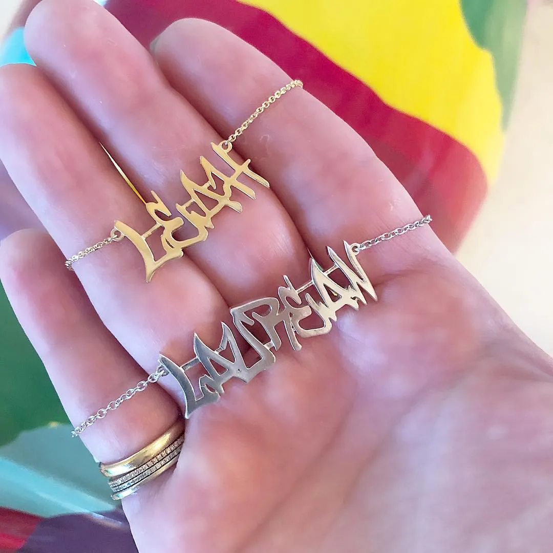 Custom Graffiti Necklace