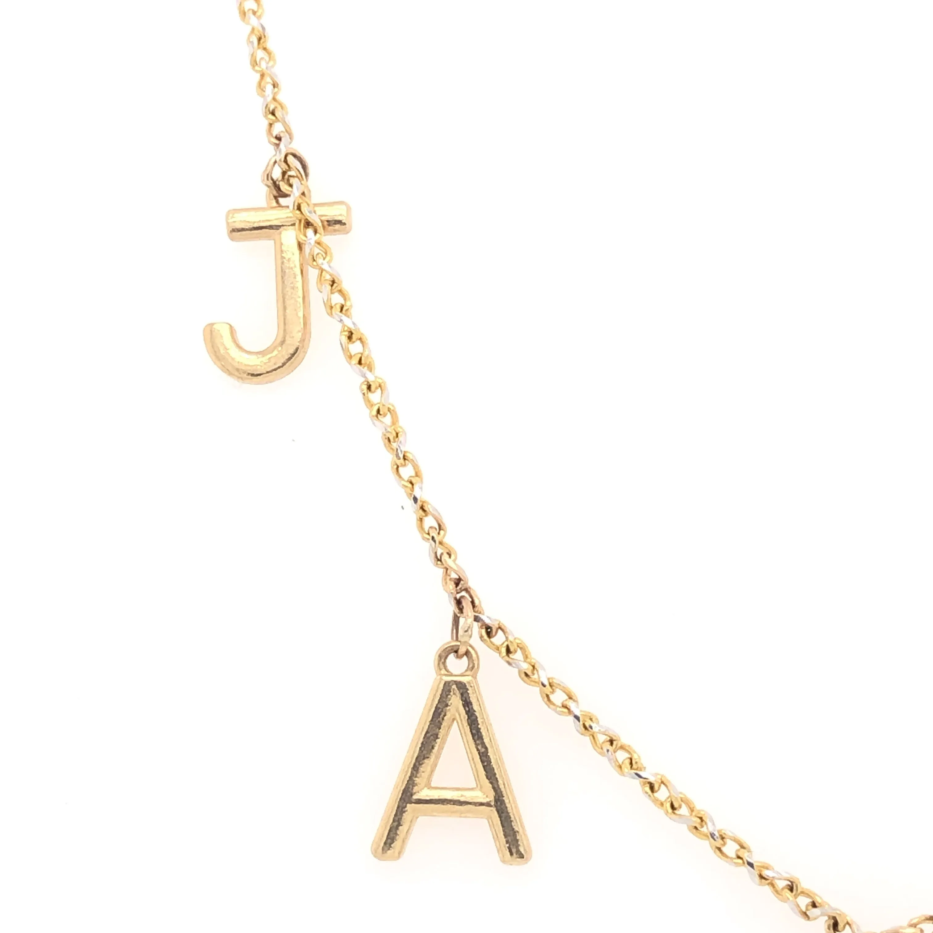 Customized Your Own Dangle Initial Necklace