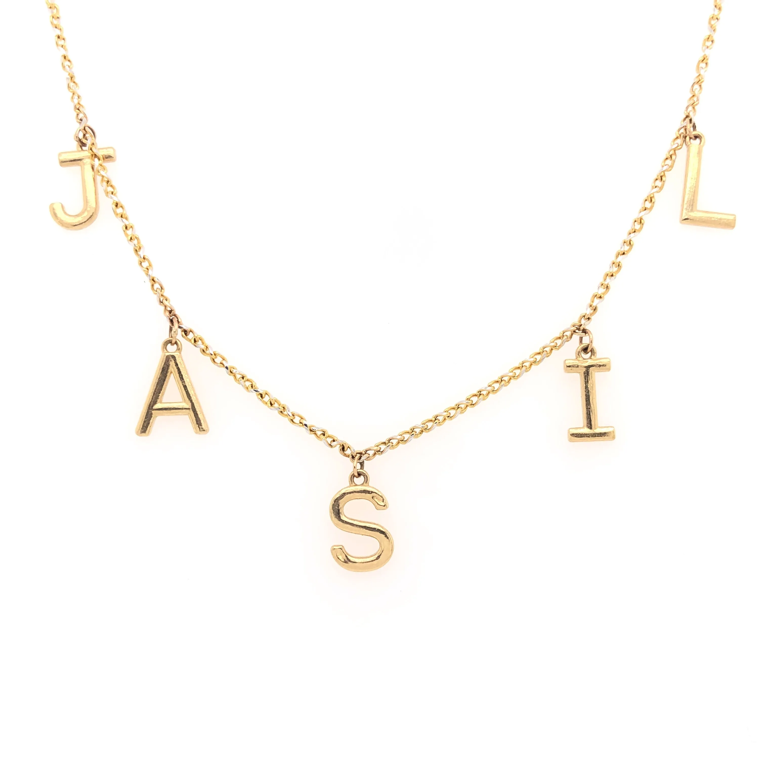 Customized Your Own Dangle Initial Necklace