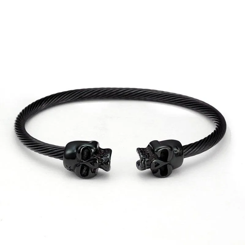 Cycolinks Open Cuff Skull Bracelet