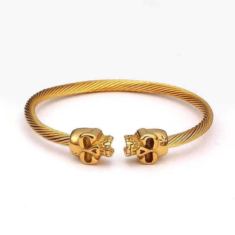 Cycolinks Open Cuff Skull Bracelet