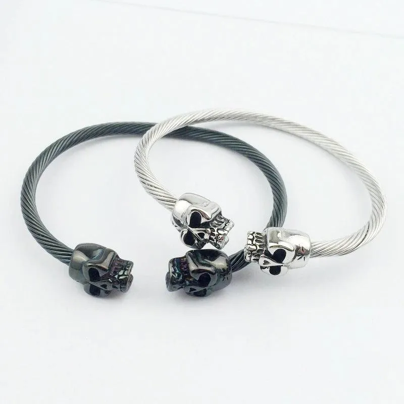Cycolinks Open Cuff Skull Bracelet