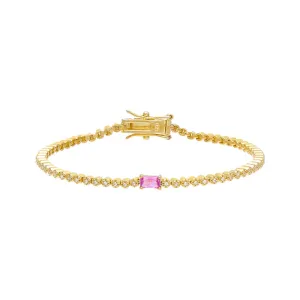 CZ Baguette Stone Tennis Bracelet